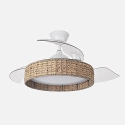 Ventilador Dc Canario 59w Blanco/natural 3asp.107d 6980lm 3000-4500-6500k Reg.intensidad+remoto+memoria+temporizador