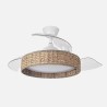 Ventilador Dc Canario 59w Blanco/natural 3asp.107d 6980lm 3000-4500-6500k Reg.intensidad+remoto+memoria+temporizador