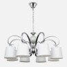 Lampara Concordia 8xe14 Cromo Pantalla Blanca 50-70x78d