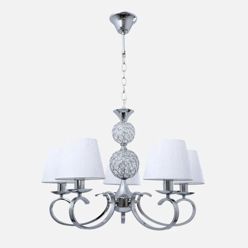 Lampara Ordoñez 5xe14 Cromo Pantalla Blanca Regx60x60 Cm Lampara Ordoñez 5xe14 Cromo Pantalla Blanca Regx60x60 Cm