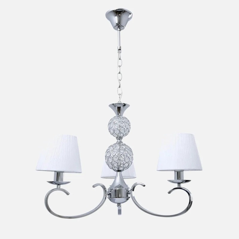 Lampara Ordoñez 3xe14 Cromo Pantalla Blanca Regx60x60 Cm Lampara Ordoñez 3xe14 Cromo Pantalla Blanca Regx60x60 Cm