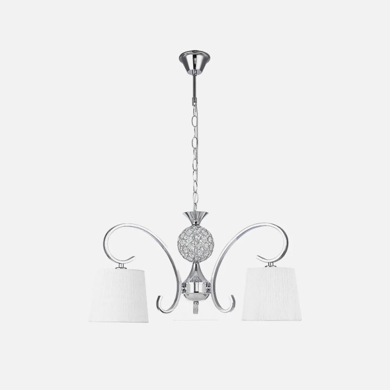 Lampara Bogota 3xe14 Cromo Pantalla Blanca Regx57x57 Cm Lampara Bogota 3xe14 Cromo Pantalla Blanca Regx57x57 Cm
