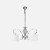 Lampara Bogota 3xe14 Cromo Pantalla Blanca Regx57x57 Cm