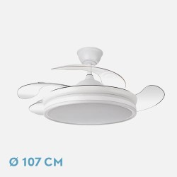 Ventilador Bayomo 72w 6120lm Negro 3 Aspas Desp. 32/47x49/108d.3 Color.motor Dc.remoto