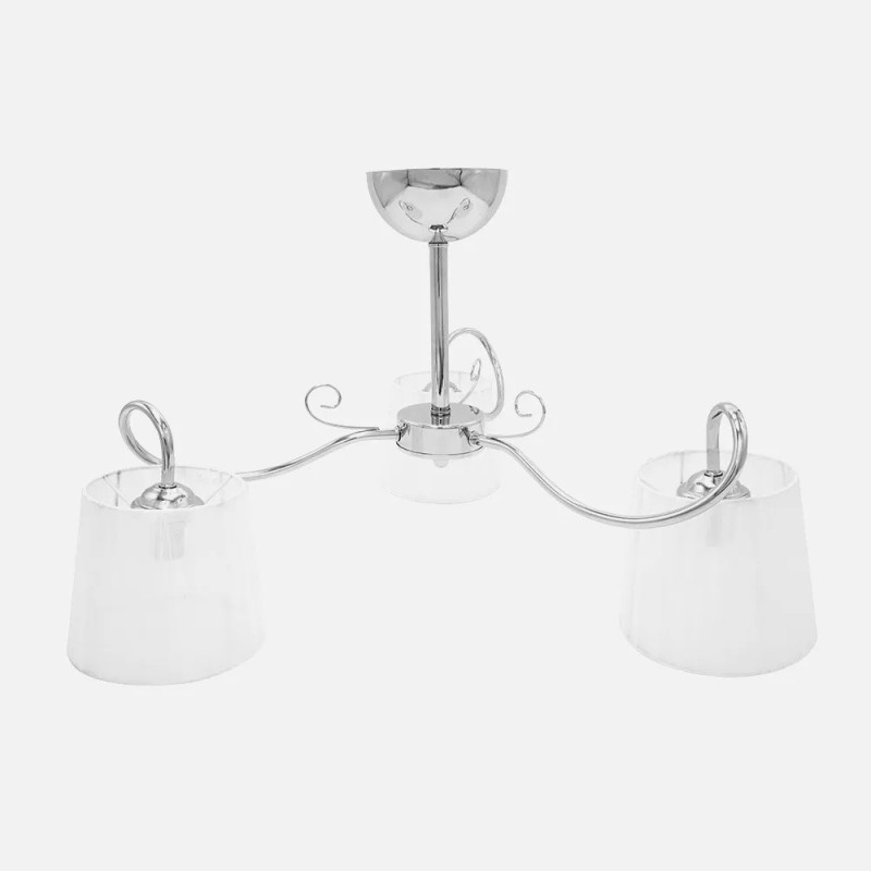 Lampara Cuzco 3xe14 Cromo 37x60x60 Cm Lampara Cuzco 3xe14 Cromo 37x60x60 Cm