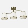 Lampara Lantanas 3xe27 Cuero Pant.beis 24x56x15,5 Cm