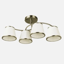 Lampara Lantanas 4xe27 Cuero Pant.beis 24x64x31,5cm