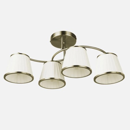 Lampara Lantanas 4xe27 Cuero Pant.beis 24x64x31,5cm
