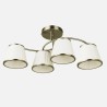 Lampara Lantanas 4xe27 Cuero Pant.beis 24x64x31,5cm