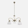 Lampara Jaipur 3xe14 Cuero Regx46x46 Cm