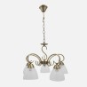 Lampara Jaipur 5xe14 Cuero Regx46x46 Cm