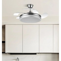 Ventilador Bayomo 72w 6120lm Negro 3 Aspas Desp. 32/47x49/108d.3 Color.motor Dc.remoto