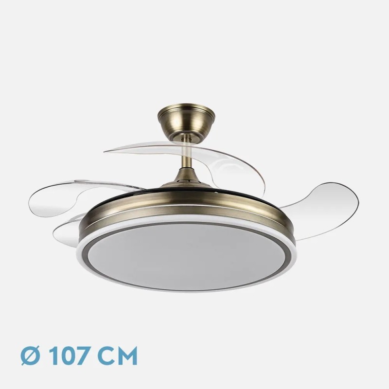 Ventilador Bayomo 72w 6120lm Negro 3 Aspas Desp. 32/47x49/108d.3 Color.motor Dc.remoto Ventilador Bayomo 72w 6120lm Negro 3 Aspas Desp. 32/47x49/108d.3 Color.motor Dc.remoto
