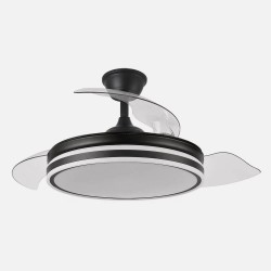 Ventilador Bayomo 72w 6120lm Negro 3 Aspas Desp. 32/47x49/108d.3 Color.motor Dc.remoto