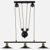 Colgante Triguero 3xe27 Negro Regx22x88 Cm
