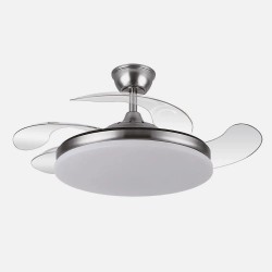 Ventilador Dc Tridente 59w 4aspas Desp 107d 6980lm Reg.intensidad Remoto+temporizador+memoria 3000-4000-6000k