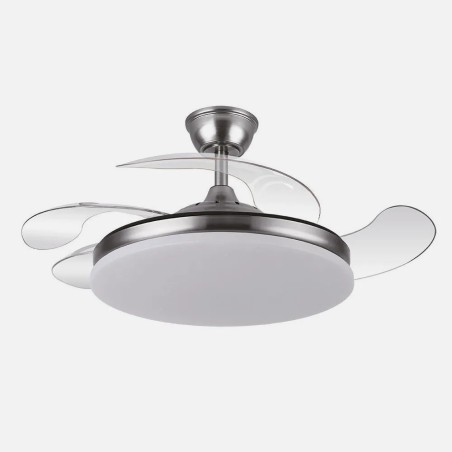 Ventilador Dc Tridente 59w 4aspas Desp 107d 6980lm Reg.intensidad Remoto+temporizador+memoria 3000-4000-6000k