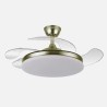 Ventilador Dc Tridente 59w 4aspas Desp 107d 6980lm Reg.intensidad Remoto+temporizador+memoria 3000-4000-6000k