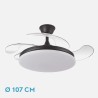 Ventilador Dc Tridente 59w 4aspas Desp 107d 6980lm Reg.intensidad Remoto+temporizador+memoria 3000-4000-6000k