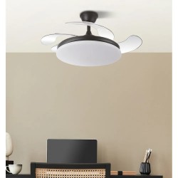 Ventilador Dc Tridente 59w 4aspas Desp 107d 6980lm Reg.intensidad Remoto+temporizador+memoria 3000-4000-6000k