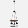 Colgante Rustico Cortijo 3xe27 Marron