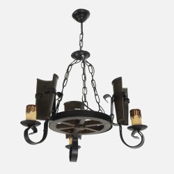Lampara Cantina 3xe27 Marron