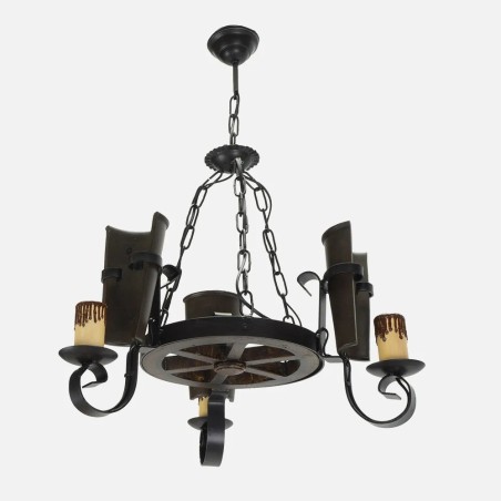 Lampara Cantina 3xe27 Marron