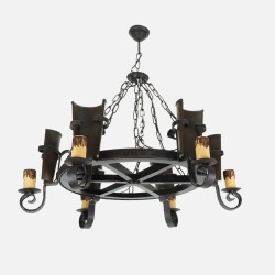 Lampara Cantina 6xe27 Marron