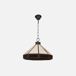 Colgante Grande Adarve 1xe27 Negro/beis/marron Regx34x34 cm