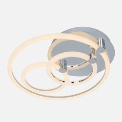 Plafon 68w 3000k, 4000k, 6500k Cromo Alya 10x44x40cm 9180Lm Regulable, Memoria y C. Remoto