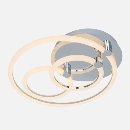 Plafon 68w 3000k, 4000k, 6500k Cromo Alya 10x44x40cm 9180Lm Regulable, Memoria y C. Remoto