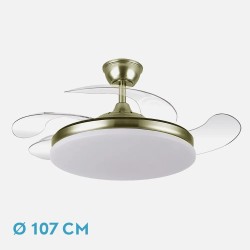 Ventilador Dc Tridente 59w Cuero
