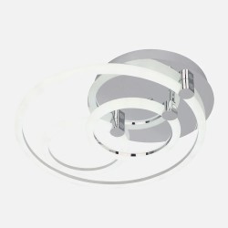 Plafon 68w 3000k, 4000k, 6500k Cromo Alya 10x44x40cm 9180Lm Regulable, Memoria y C. Remoto