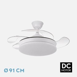 Ventilador Dc Tridente Mini 40 cm de diametro, 91 con aspas abierta