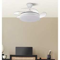 Ventilador Dc Tridente Mini 40 cm de diametro, 91 con aspas abierta
