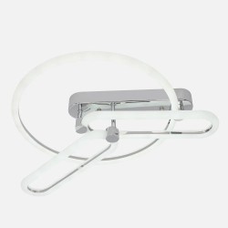 Plafon 78w 3000k, 4000k, 6500k Cromo Adhara 8x53x43cm 10530 Lm Regulable, Memoria y C. Remoto